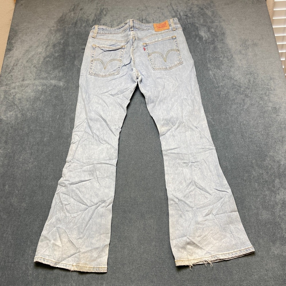 Y2K Levi's 518 Flare Jeans Womens 13M Blue Denim Light Wash Stretch Mid Rise